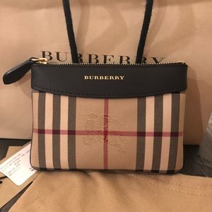 Burberry horseferry check mini Putney flat pouch